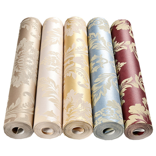 European style wallpaper 3D non-woven wallpaper living room bedroom TV background modern simple non-self-adhesive wallpaper