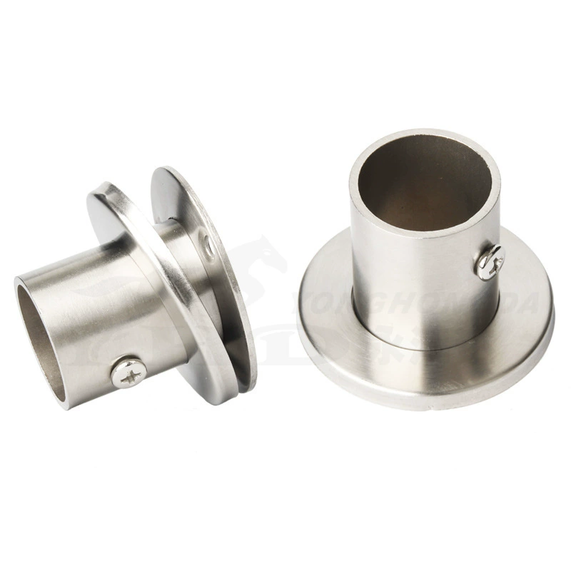 Stainless steel thickened high-leg flange seat clothes rack, rod seat, round pipe seat, high flange seat manufacturer wholesale
