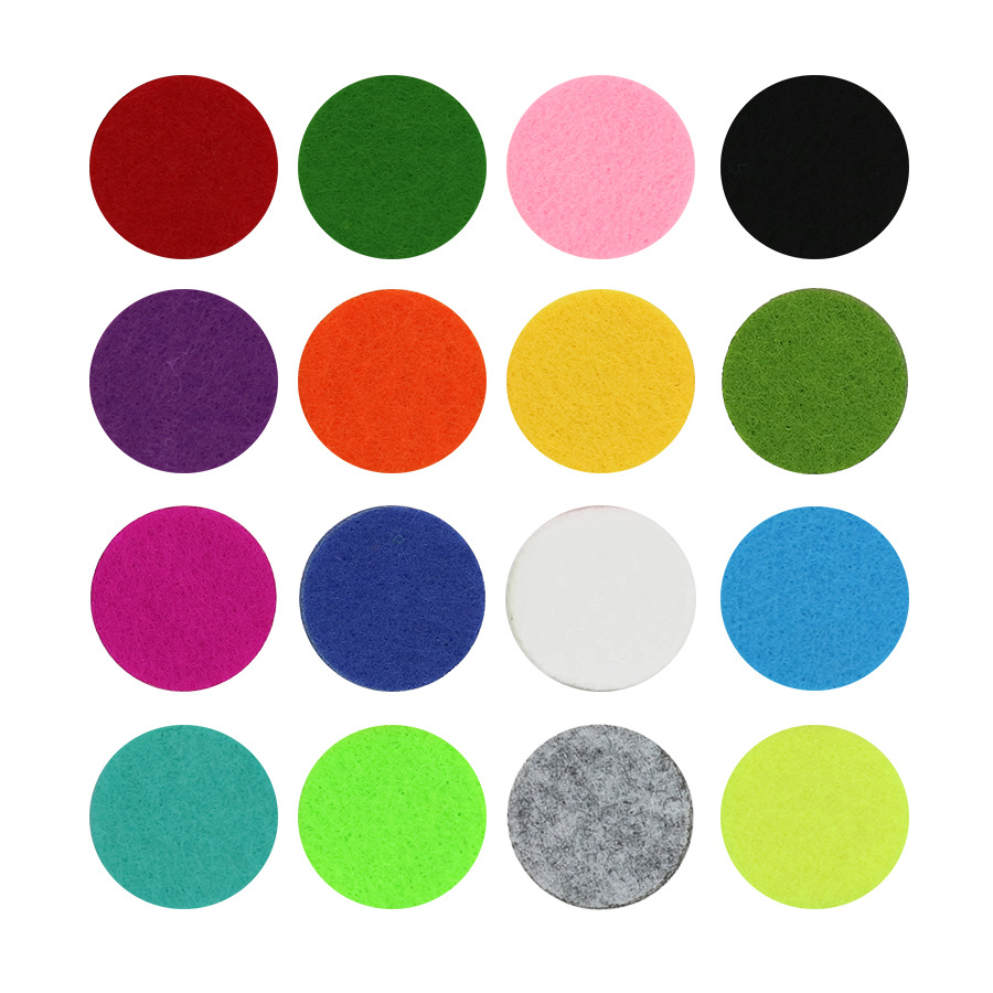 DIY round cotton/fiber cotton core can drop essential oil for 30mm aromatherapy pendant spot