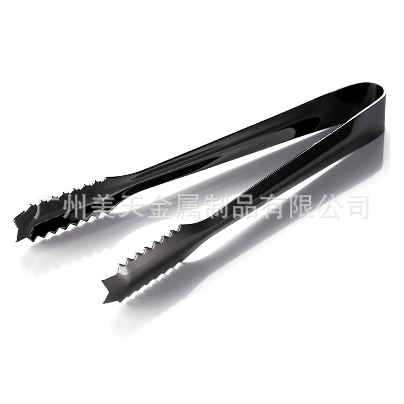 304 clip de hielo de acero inoxidable engrosada clip espesado whisky cóctel cubo de hielo de azúcar clip de toalla de tamaño pequeño