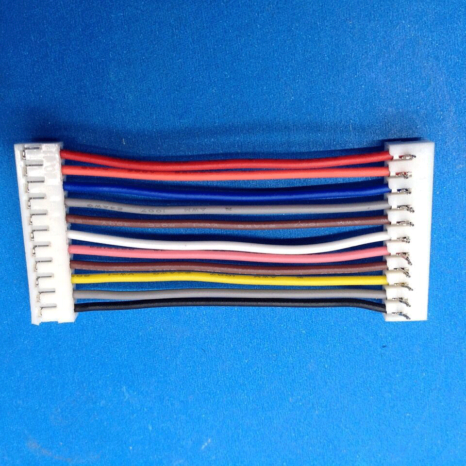 端子线材加工1007/22#电子线 11PIN端子接线 jc2.0间距连接线