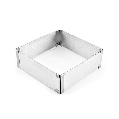 Adjustable Large Square Stainless Steel Mousse Ring Cake Pan Baking Mold for 6-11 Inches Wholesale