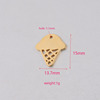 Stainless steel ice cream dual -hole small pendant accessories mirror hollow ice cream meter accessories DIY jewelry accessories