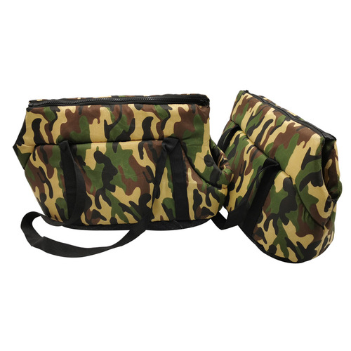 Cross-border best-selling pet backpack handbag, military green camouflage dog carrying bag, crossbody bag, outing pet bag