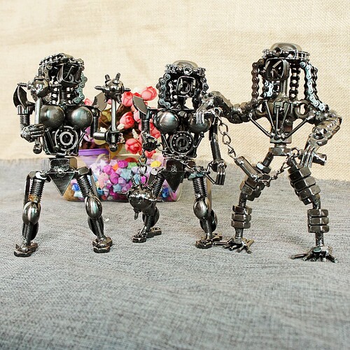 Metal Crafts Nunchuk Beast Demon Robot Kit Gifts Home Ornaments Gifts Boys Gifts Y Series