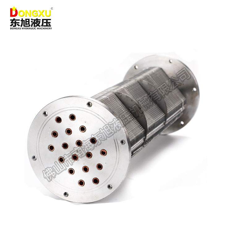 铝叠片式水冷却器HKDL水冷油水热交换器壳管铝铜叠片冷却器