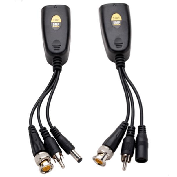 5MP同轴高清三合一 RJ45无源双绞线  电源视频音频双绞线传输器