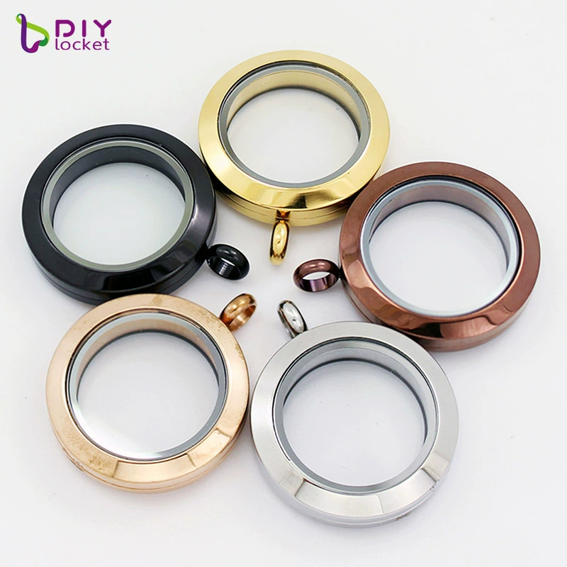 Средней киноварной бутылки кулон 20/25/30 мм гау коробка Европейская и американская резьба нержавеющая сталь круглый глянцевого стекла фотокоробка