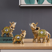 泰国树脂工艺品大象新品家居用品三只象 创意ins装饰品大象摆件