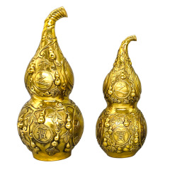 Factory Wholesale Integrated Copper Gourd Ornament Bagua Brass Bagua Gourd Home Decor Crafts