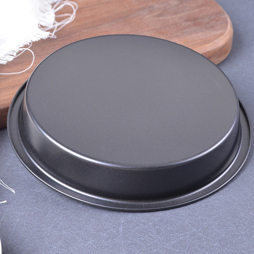 Dark carbon steel pizza pan non-stick baking pan round cake mold 6/8/9 inch 11 inch 12 inch household baking pan
