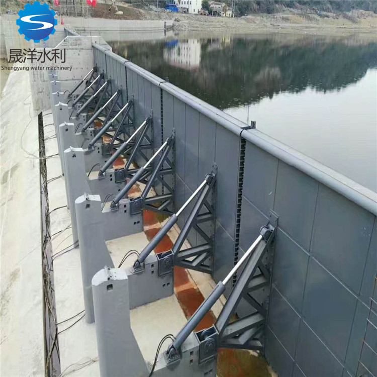 源头厂家供应水库翻板闸门钢坝闸门 大跨度水景液压钢坝闸门