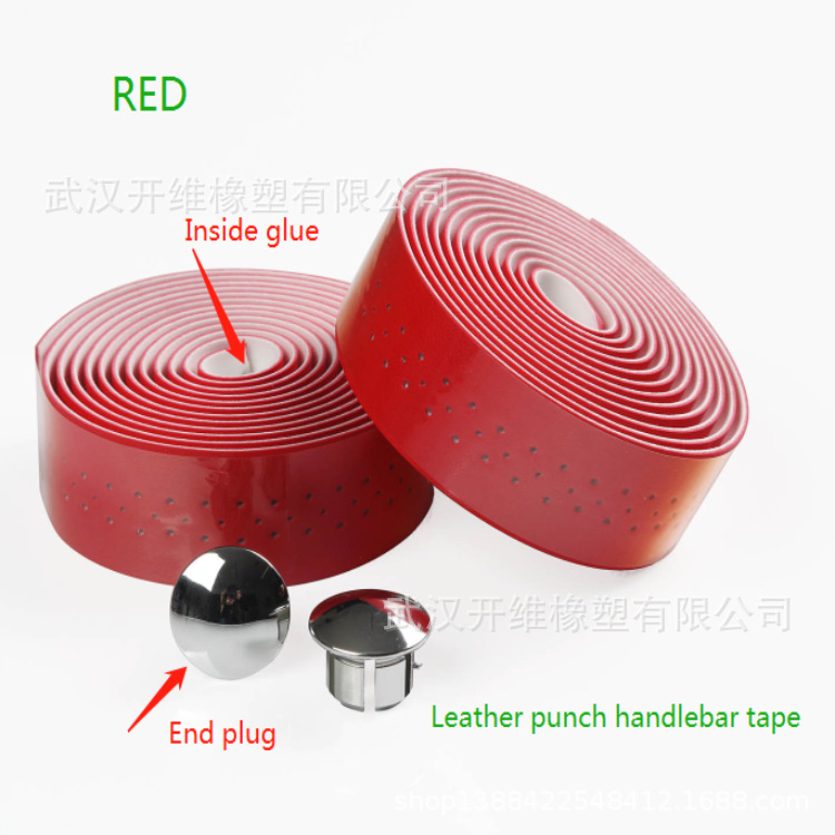 Fabricantes calientes suministro de bicicleta carretera bicicleta pu cuero punzonado mango cinturón/bicicleta manejar cinturón/diapositiva correa del coche