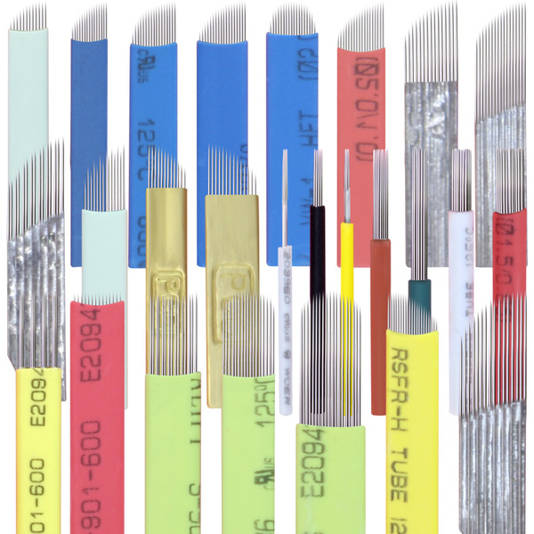 More than 100 types of semi -permanent tattoo needle pieces foggy…