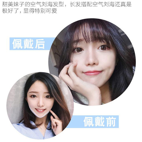 3D air bangs wig for women, fluffy middle-parted bangs, same style internet celebrity bangs wig piece, head replacement piece