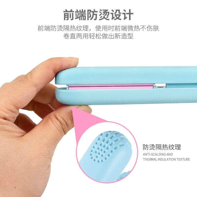Mini Flat Iron Hair Straightener, Cold Curling, No-Damage, 20W Rapid Heat 30s