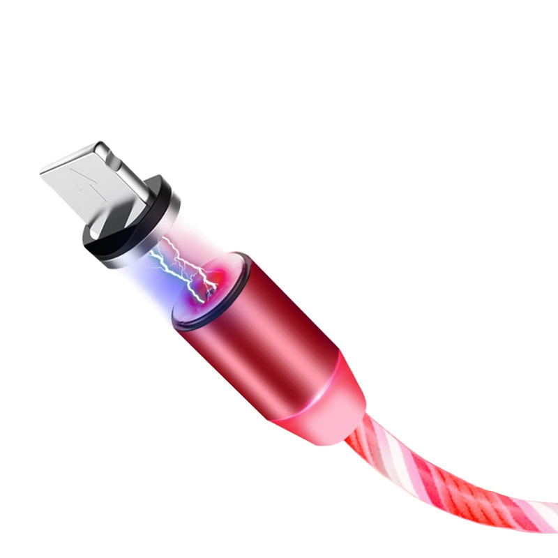 360° Magnetic Luminous Charging Cable, 2A, 1–2 m, Android/Apple/Type-C Heads