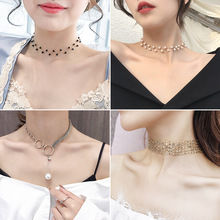 珍珠项链颈带脖链choker项圈颈链网红脖子饰品短款锁骨链女潮仙气
