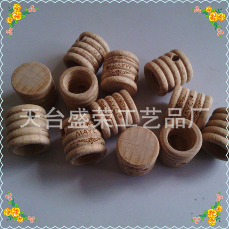 【批发定做】车饰挂件 五线雕刻香水瓶盖 木盖 榉木材质 厂家直销