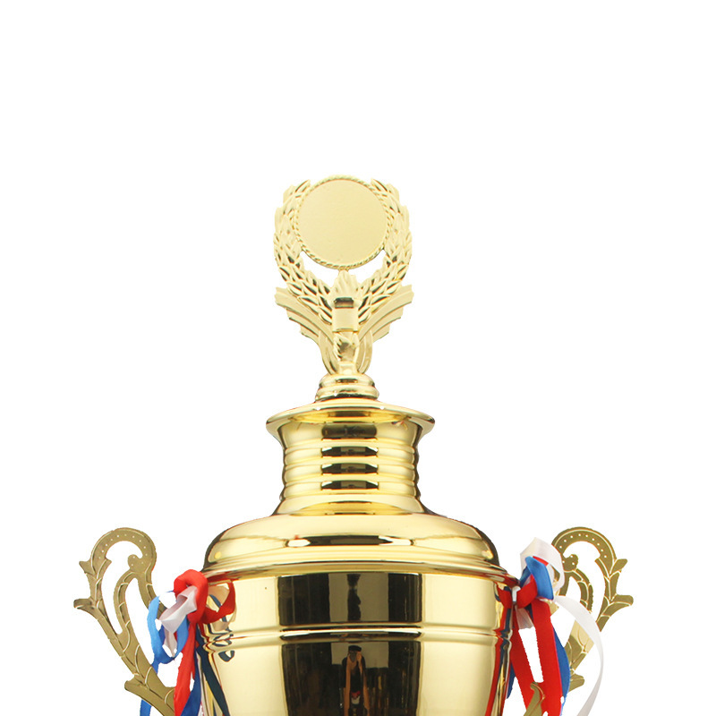 Trofeo metálico grande para reuniones anuales corporativas, premios educativos, trofeos personalizados, regalos conmemorativos, trofeos transfronterizos.