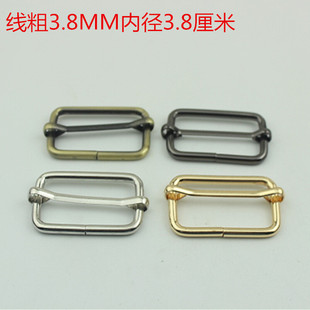 Luggage handbag hardware accessories shoulder strap buckle pull core iron wire pull core adjustment buckle 1 inch and a half wire diameter 3.8mm