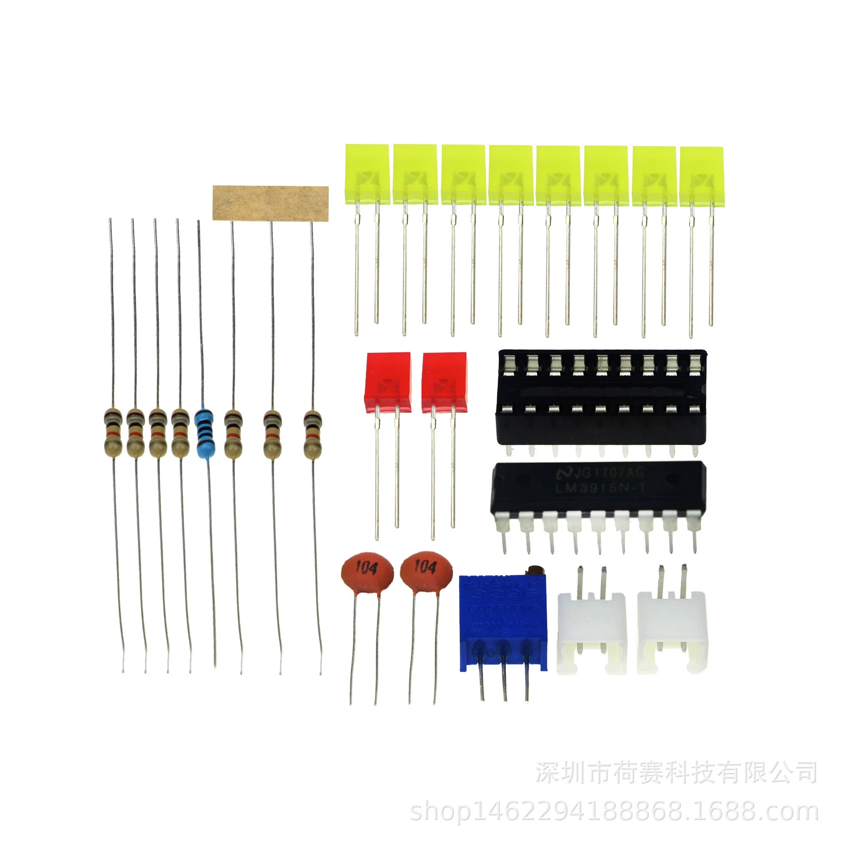 LM3915 Fun 10 -stage audio level indicator kit/bulk level indicator empty board finished product