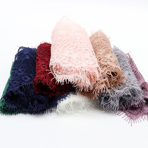Wholesale 9.5cm multi-color optional lace decoration polyester silk women's clothing accessories eyelash lace 3 yards