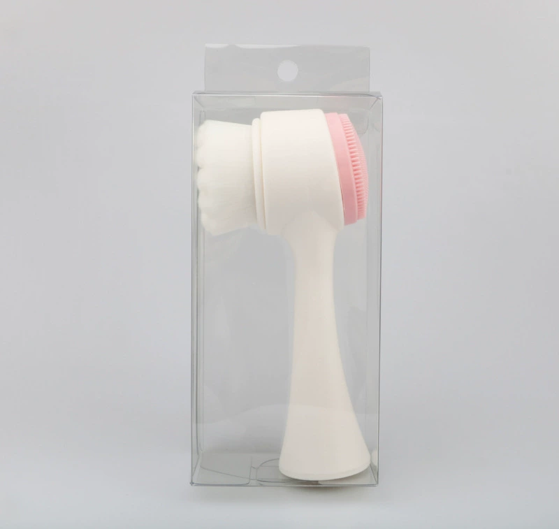 Double-sided Silicone Nylon Cleansing Brush, Standable Facial Wash Brush, Soft Bristles