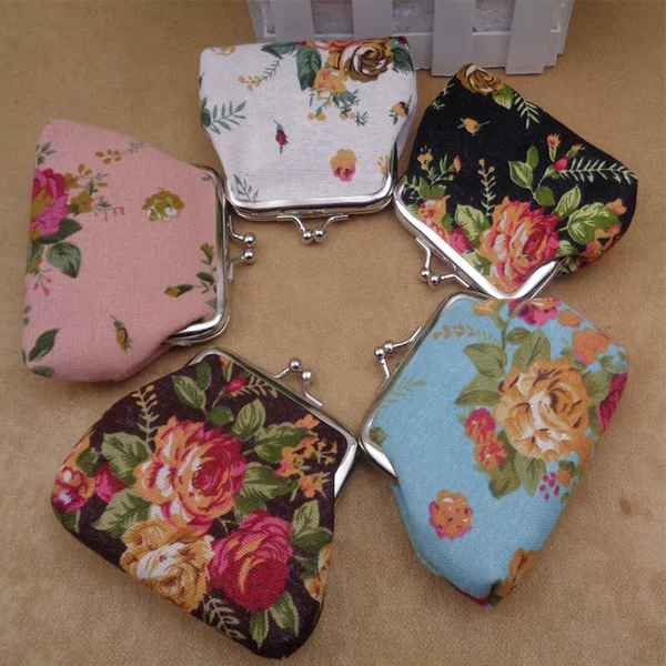 Hot-Selling Cross-Border Canvas Coin Purse, Women's Key Coin Purse, Coin Storage Pouch for Small Items