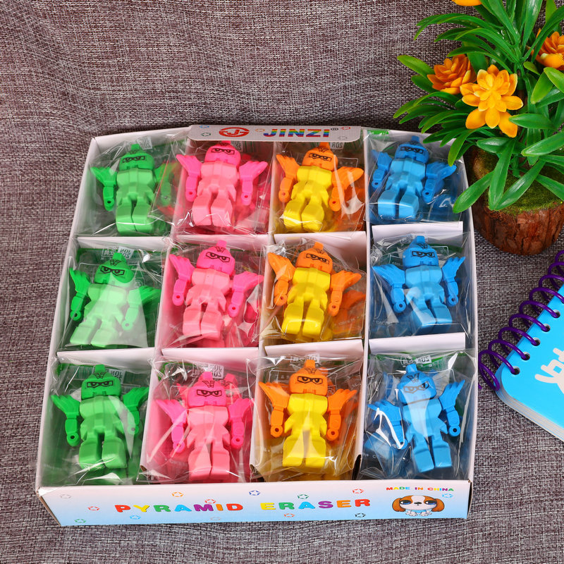 cartoon teaching eraser with animals for students