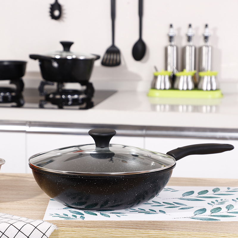 Wok Sopa olla sartén traje de cocina estufa de gas antipalo olla hogar olla conjunto de tres piezas al por mayor