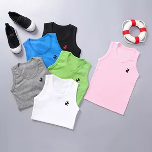 Детская майка из хлопка тонкая без рукавов лето