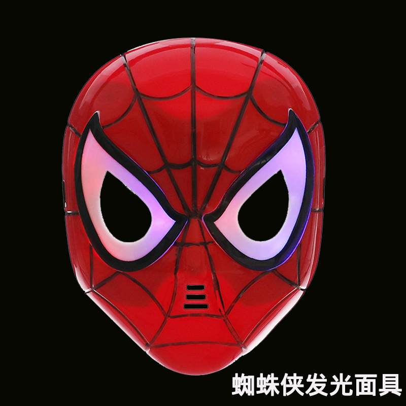 Spider-Man capa brillante máscara de Halloween niños dibujos animados juguete anime lanzador guantes reloj traje