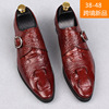 HPIOPL Cross -border new product large crocodile pattern Men Shoes Formal leather shoes men with crocodile shoes