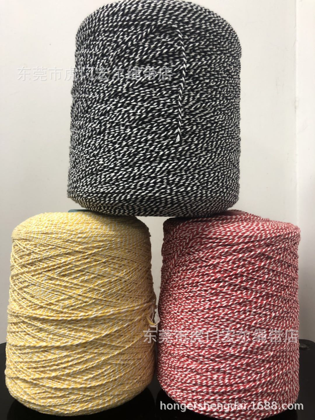 厂家直销2*6彩色棉扭绳2股紧密纺棉质吊牌绳服装辅料紧密纺工艺线