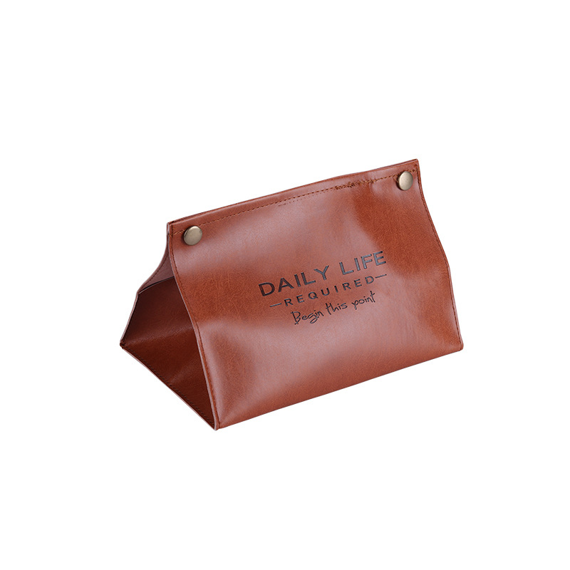 Porta Pañuelos de Cuero para Sala de Estar o Comedor