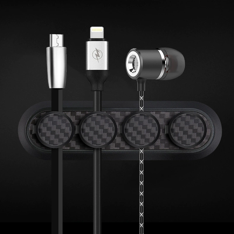 Углеродное волокно текстура Магнитный Кабельный органайзер зажим для кабеля данных концентратор для хранения кабеля творческий подарок настольная Органайзер кабельная карта