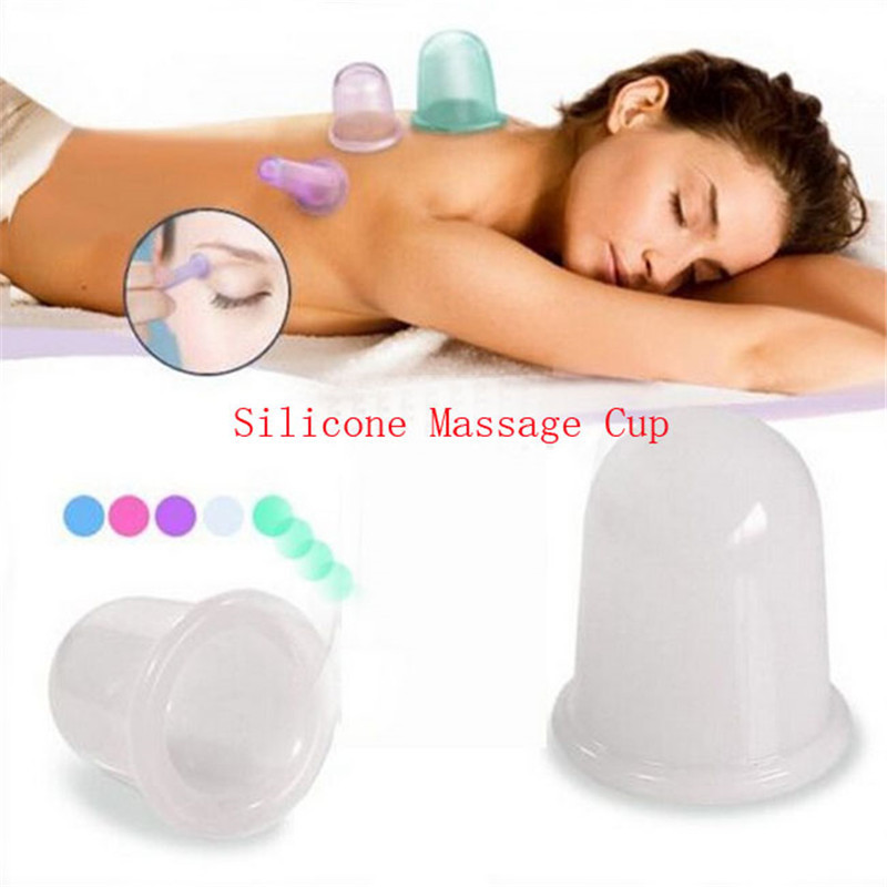 Silicone Cupping Kit for Home Use, Moisture-Removing Cupping Device, Vacuum Cupping Kit, Four-Piece Cupping Set, Moisture-Removing Massage Cupping