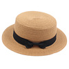 Summer retro beach hat with bow, Korean style, European style, sun protection