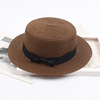 Summer retro beach hat with bow, Korean style, European style, sun protection