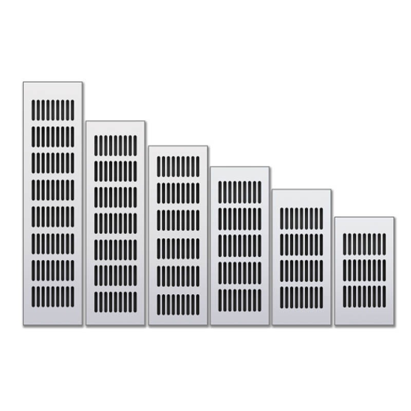 Fábrica al por mayor aleación de aluminio transpirable armario de malla rectangular transpirable muebles accesorios de hardware de malla de ventilación