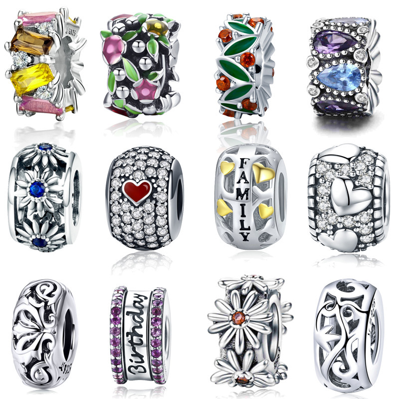 Amazon Supply s925 sterling silver beads combination diy bracelet beaded jewelry accessories cross-border hot sale
