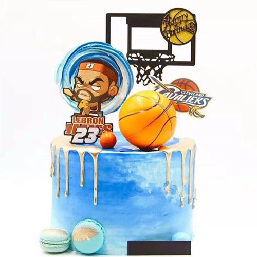 Internet celebrity cake decoration basketball shoe box ornaments sneakers the same trend fashion baking decoration basketball flag