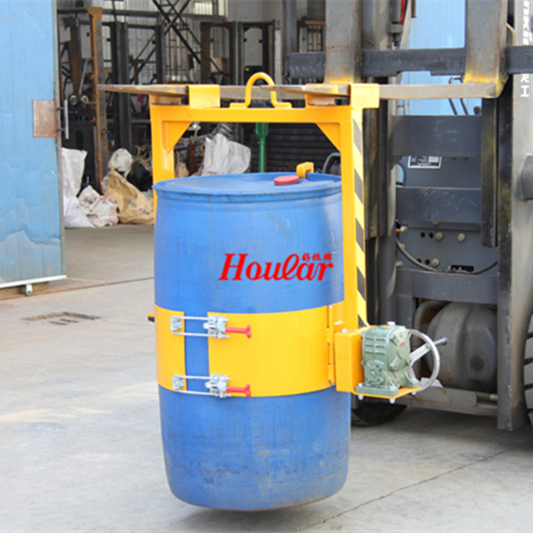 现货供应LM800抱箍式油桶吊具 手摇翻转油桶夹具 油桶倾倒工具