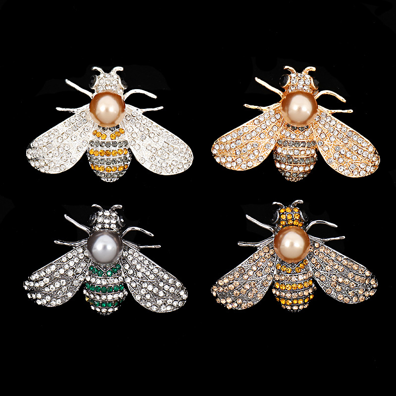 创意diy手机壳饰品配件珍珠镶钻蜜蜂可爱小蜜蜂情侣手机壳小饰品