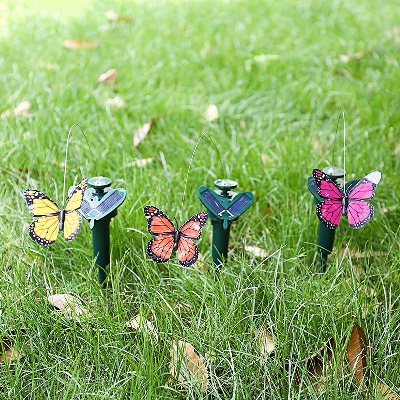 Three dimensional realistic painted creative flowerpot solar-powered, wholesale