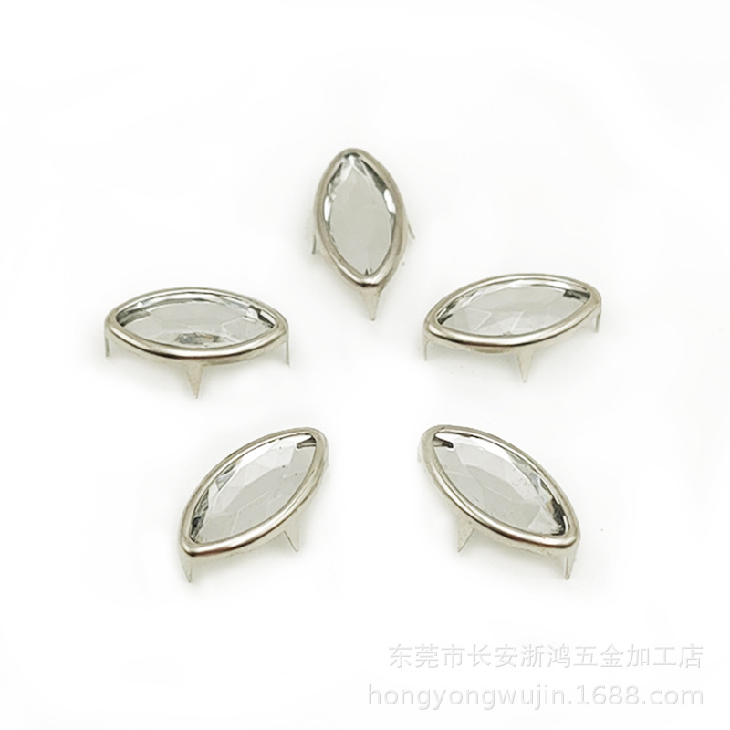 DIY箱包服装辅料鞋面配件铆钉时尚四爪钉 瓜子形四爪钉 包钻铆钉