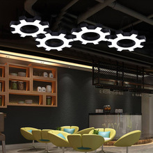 LED工业风办公室吊灯齿轮艺术灯现代简约创意网咖健身房超市灯具