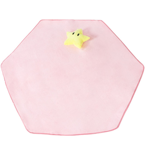 Factory direct sale one-time delivery children's hexagonal princess cartoon crawling mat coral velvet pad ice silk mat