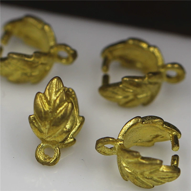 9*7mmDIY Ювелирные аксессуары ювелирные материалы литые медные листья Дыня Семена Пряжка драгоценный камень жемчужина подвесная пряжка